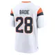 Game White Youth Tyler Badie Denver Broncos 2nd Jersey