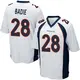 Game White Youth Tyler Badie Denver Broncos Jersey