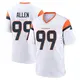 Game White Youth Zach Allen Denver Broncos 2nd Jersey