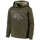 Green Youth Denver Broncos 2018 Salute to Service Pullover Performance Hoodie