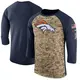 Legend Camo/Navy Men's Denver Broncos Salute to Service 2017 Sideline Performance Three-Quarter Sleeve T-Shirt