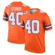 Legend Orange Men's Justin Strnad Denver Broncos Alternate Mile High Collection 1977 Throwback Jersey