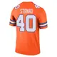 Legend Orange Men's Justin Strnad Denver Broncos Alternate Mile High Collection 1977 Throwback Jersey