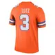 Legend Orange Men's Wil Lutz Denver Broncos Alternate Mile High Collection 1977 Throwback Jersey