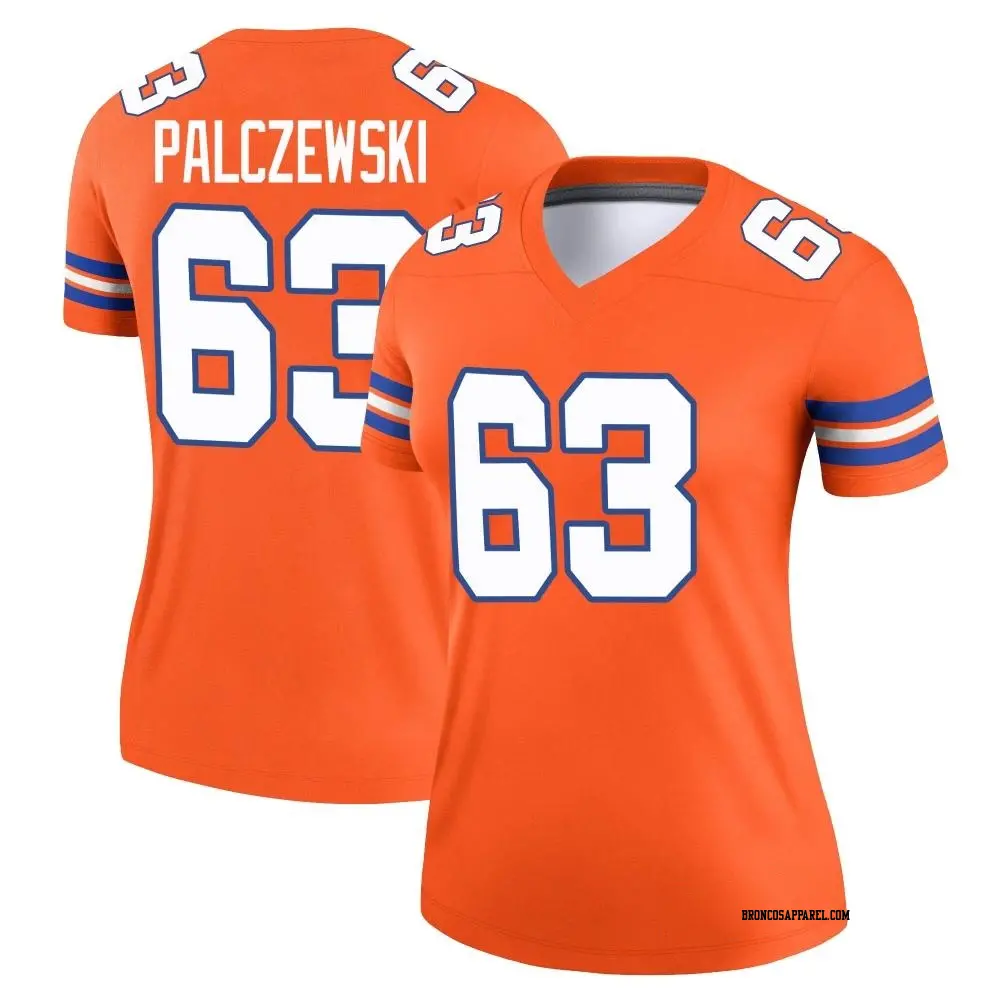 Legend Orange Women's Alex Palczewski Denver Broncos Alternate Mile High Collection 1977 Throwback Jersey