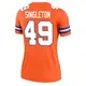 Legend Orange Women's Alex Singleton Denver Broncos Alternate Mile High Collection 1977 Throwback Jersey