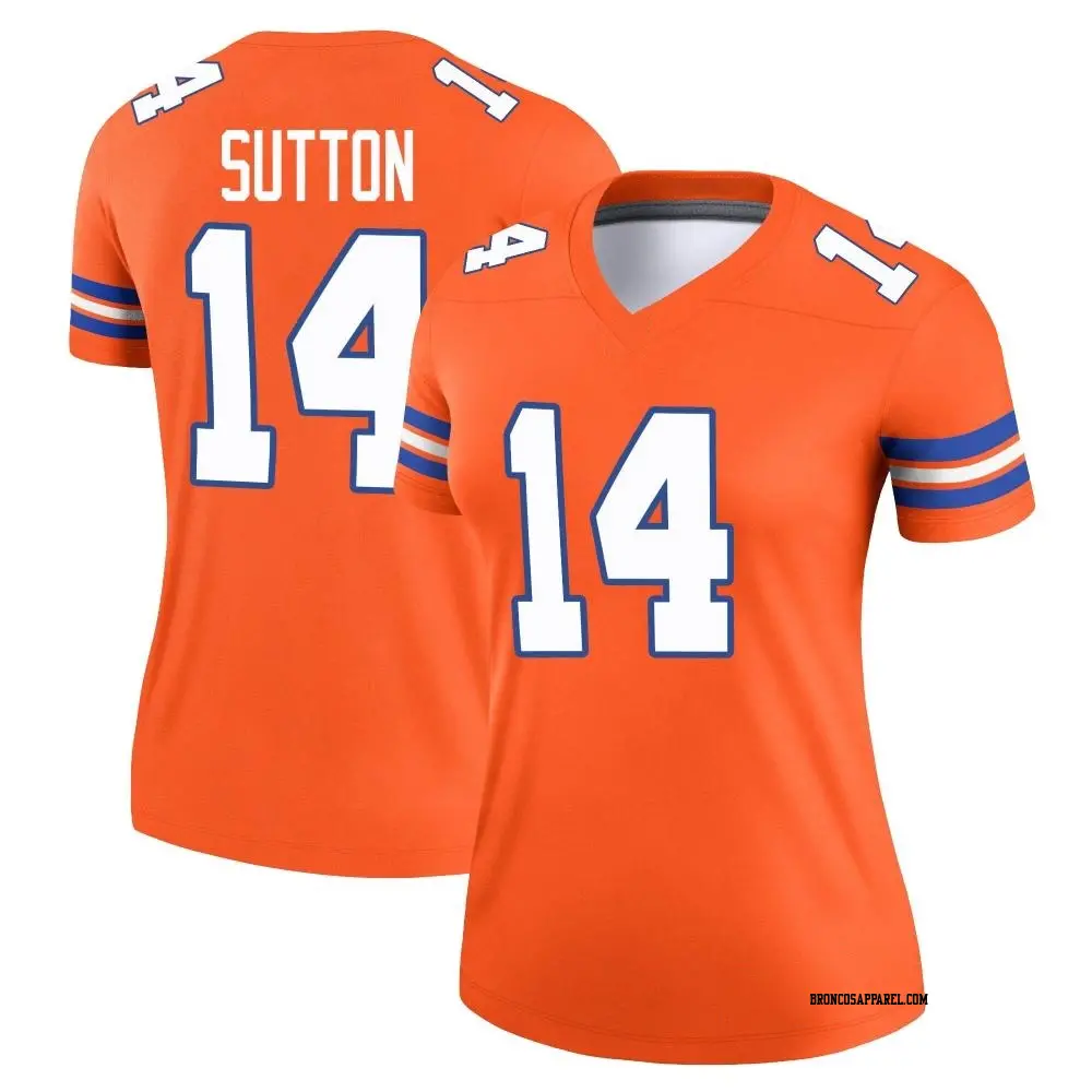 Legend Orange Women's Courtland Sutton Denver Broncos Alternate Mile High Collection 1977 Throwback Jersey