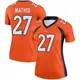 Legend Orange Women's Damarri Mathis Denver Broncos Jersey