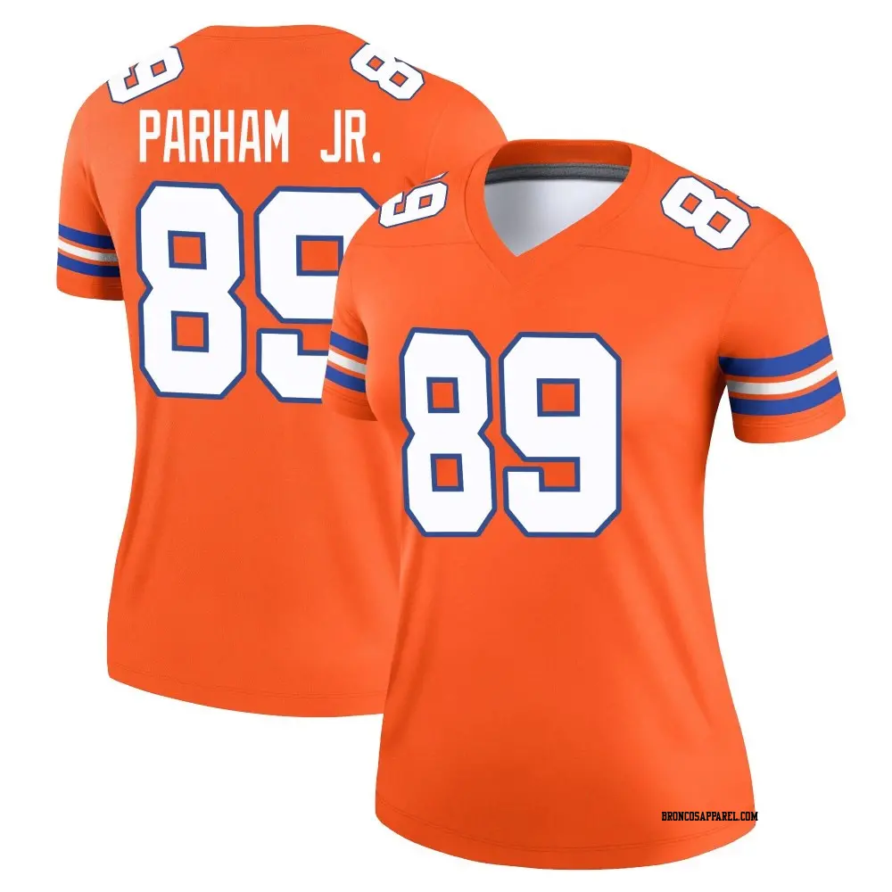 Legend Orange Women's Donald Parham Jr. Denver Broncos Alternate Mile High Collection 1977 Throwback Jersey