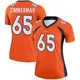 Legend Orange Women's Gary Zimmerman Denver Broncos Jersey