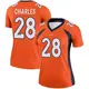 Legend Orange Women's Jamaal Charles Denver Broncos Jersey