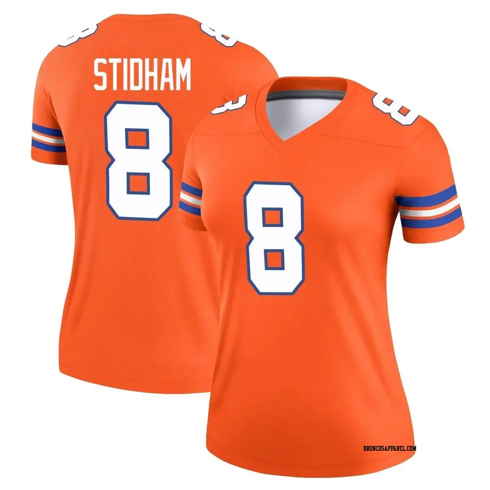 Legend Orange Women's Jarrett Stidham Denver Broncos Alternate Mile High Collection 1977 Throwback Jersey