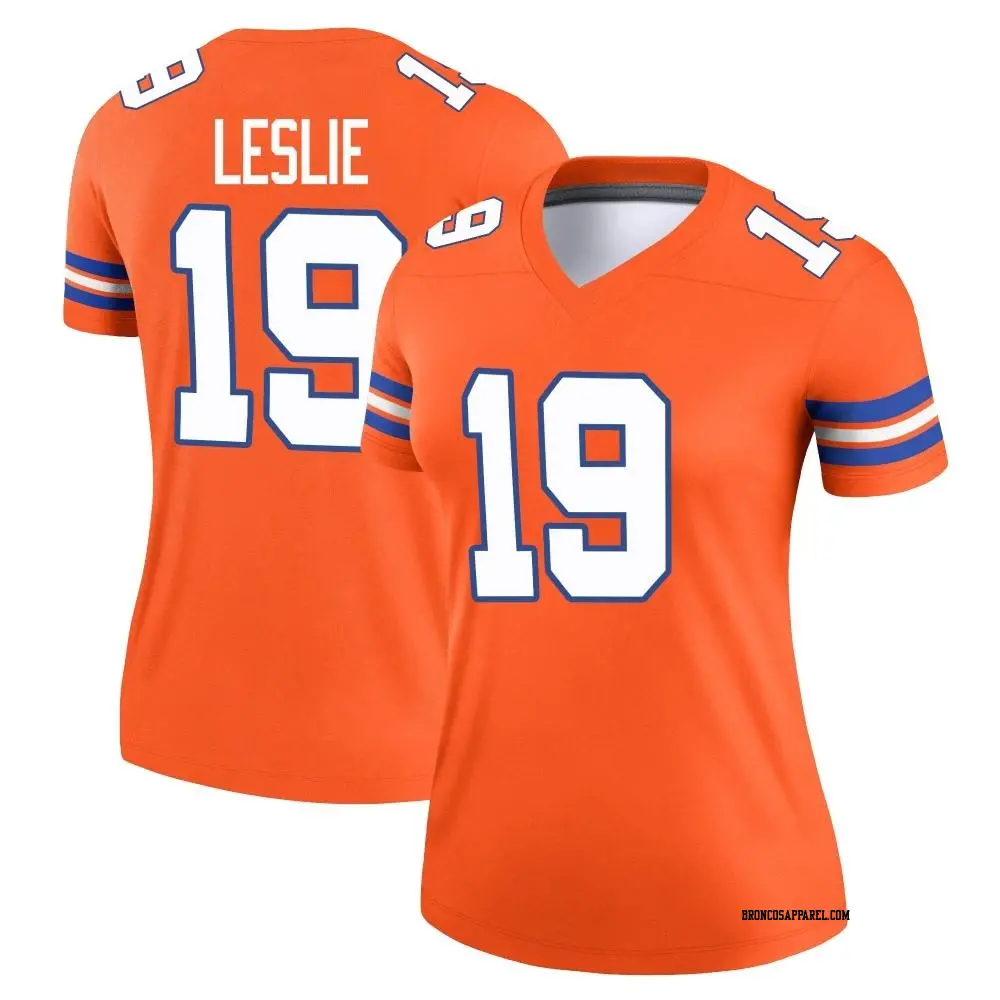 Legend Orange Women's Jordan Leslie Denver Broncos Alternate Mile High Collection 1977 Throwback Jersey