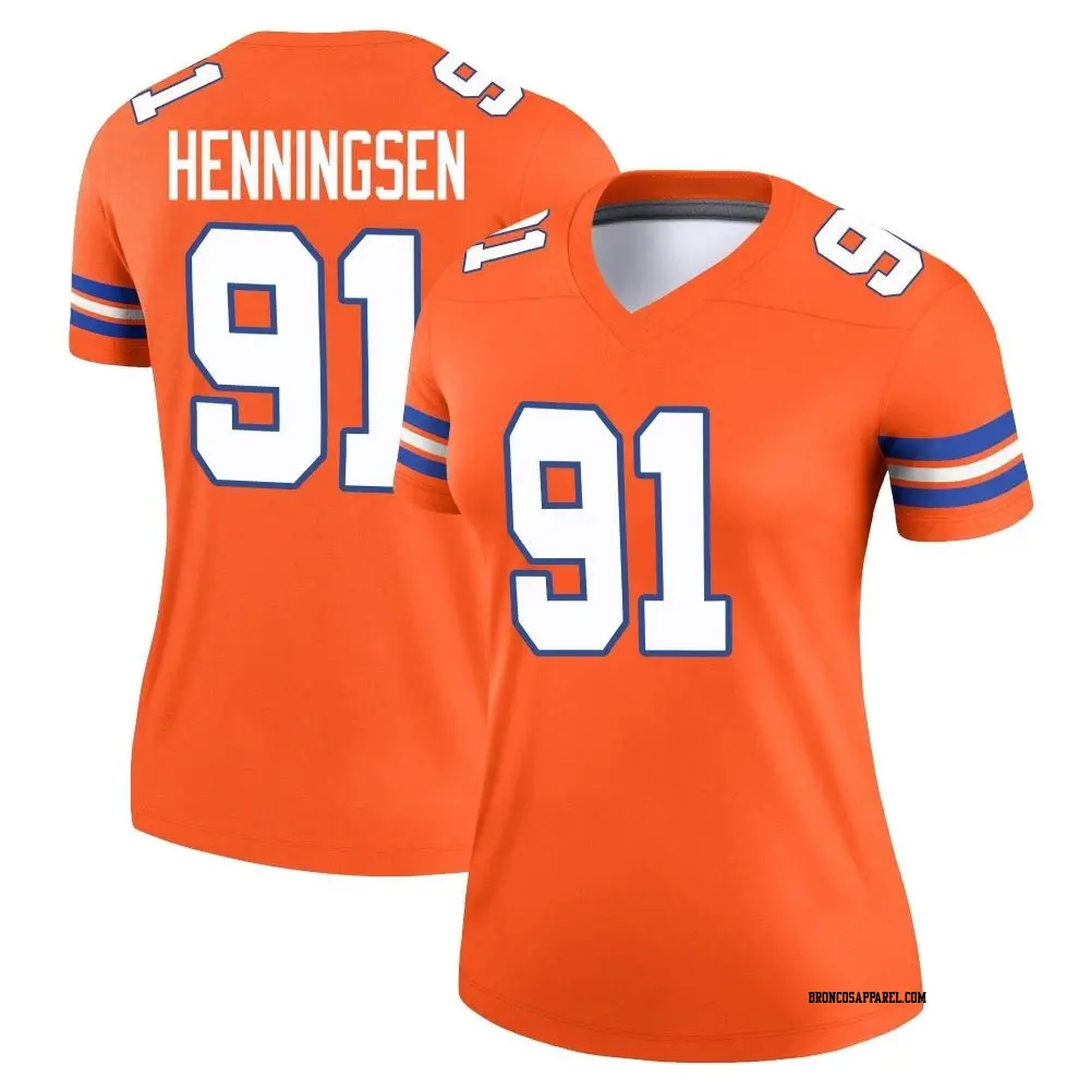 Legend Orange Women's Matt Henningsen Denver Broncos Alternate Mile High Collection 1977 Throwback Jersey