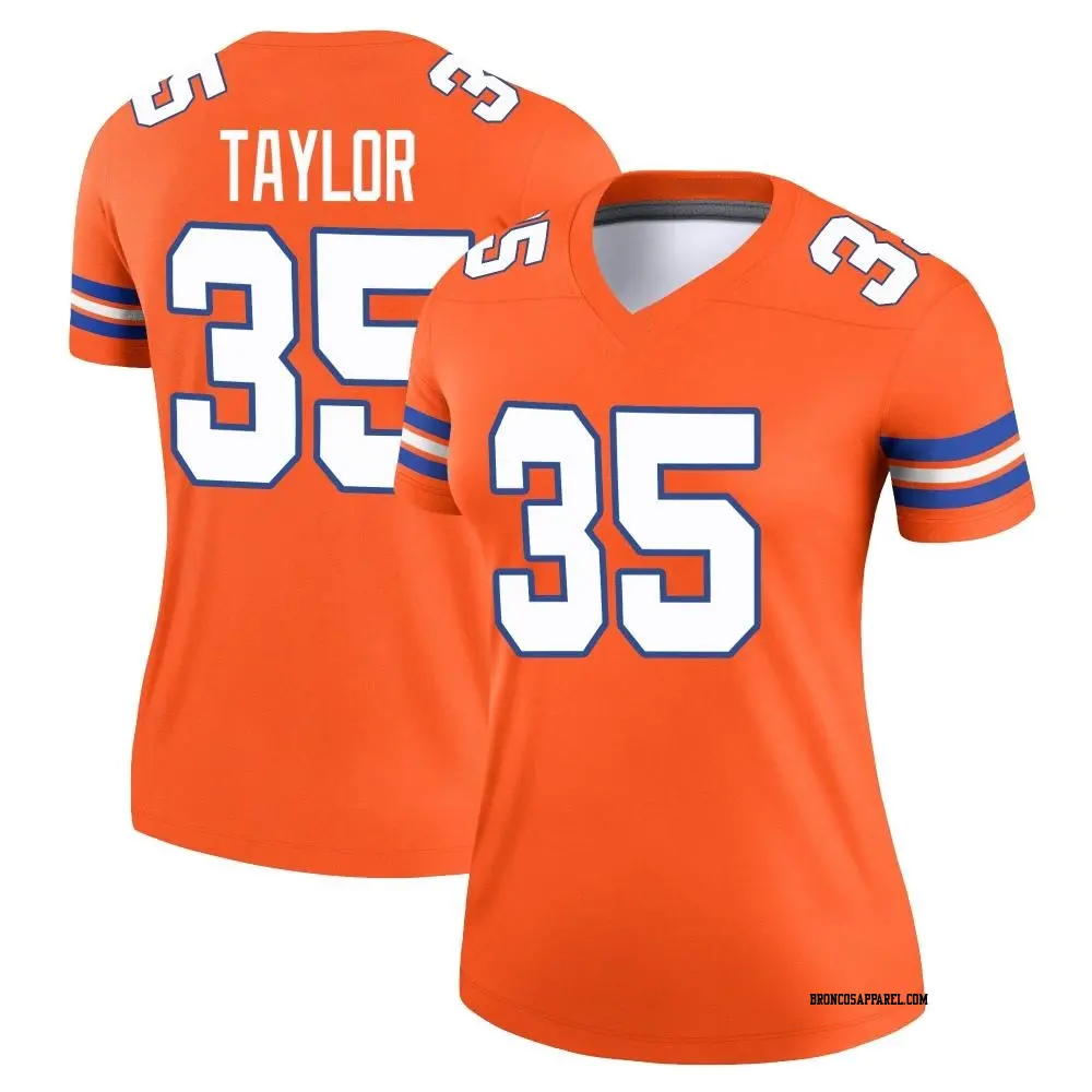 Legend Orange Women's Reese Taylor Denver Broncos Alternate Mile High Collection 1977 Throwback Jersey