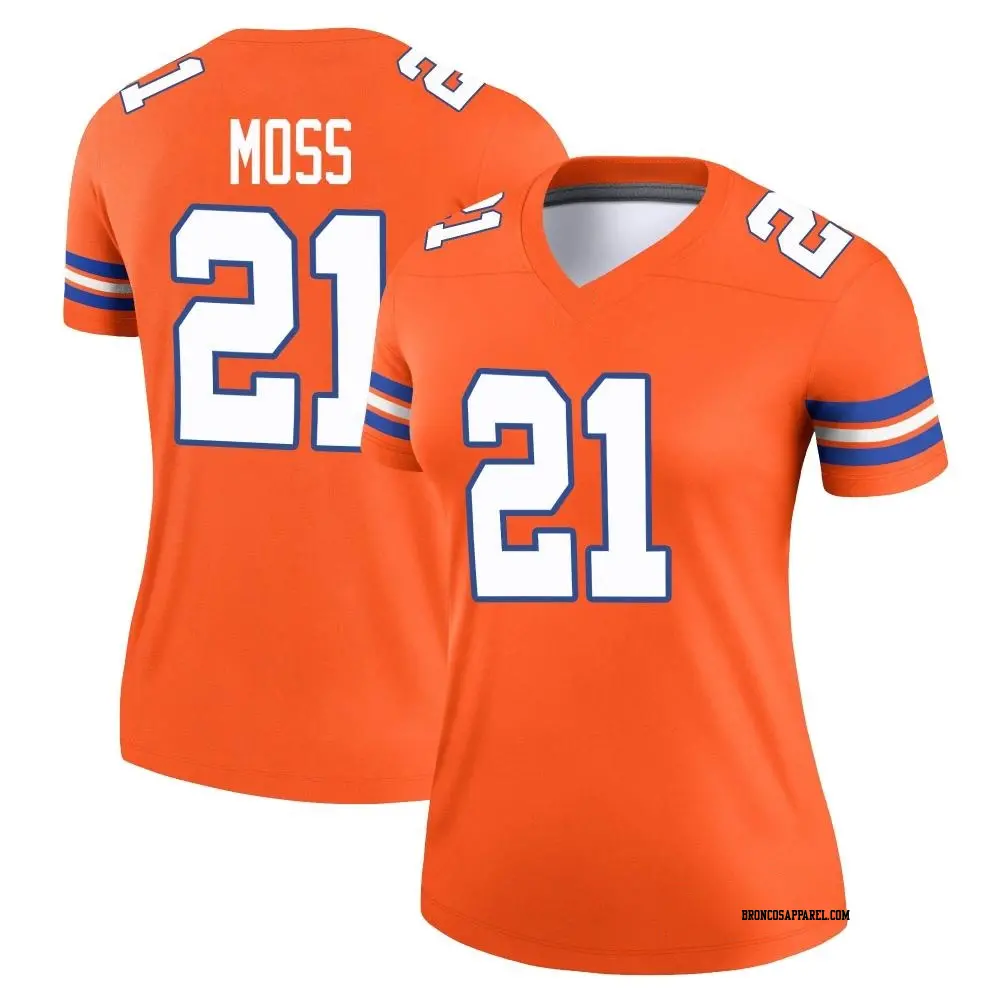 Legend Orange Women's Riley Moss Denver Broncos Alternate Mile High Collection 1977 Throwback Jersey