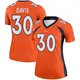 Legend Orange Women's Terrell Davis Denver Broncos Jersey