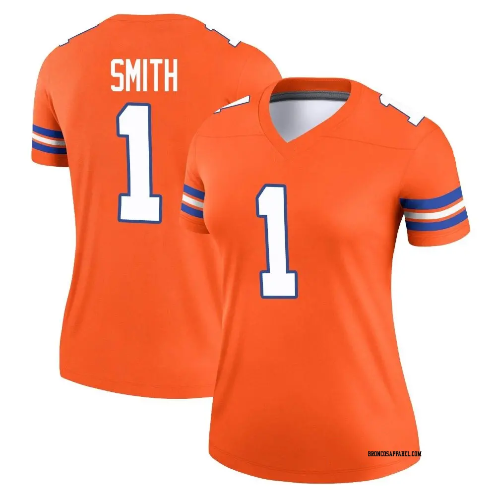 Legend Orange Women's Tremon Smith Denver Broncos Alternate Mile High Collection 1977 Throwback Jersey