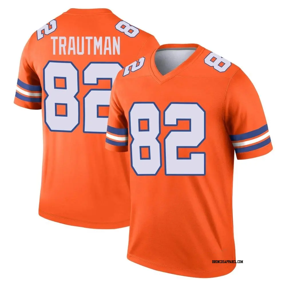 Legend Orange Youth Adam Trautman Denver Broncos Alternate Mile High Collection 1977 Throwback Jersey