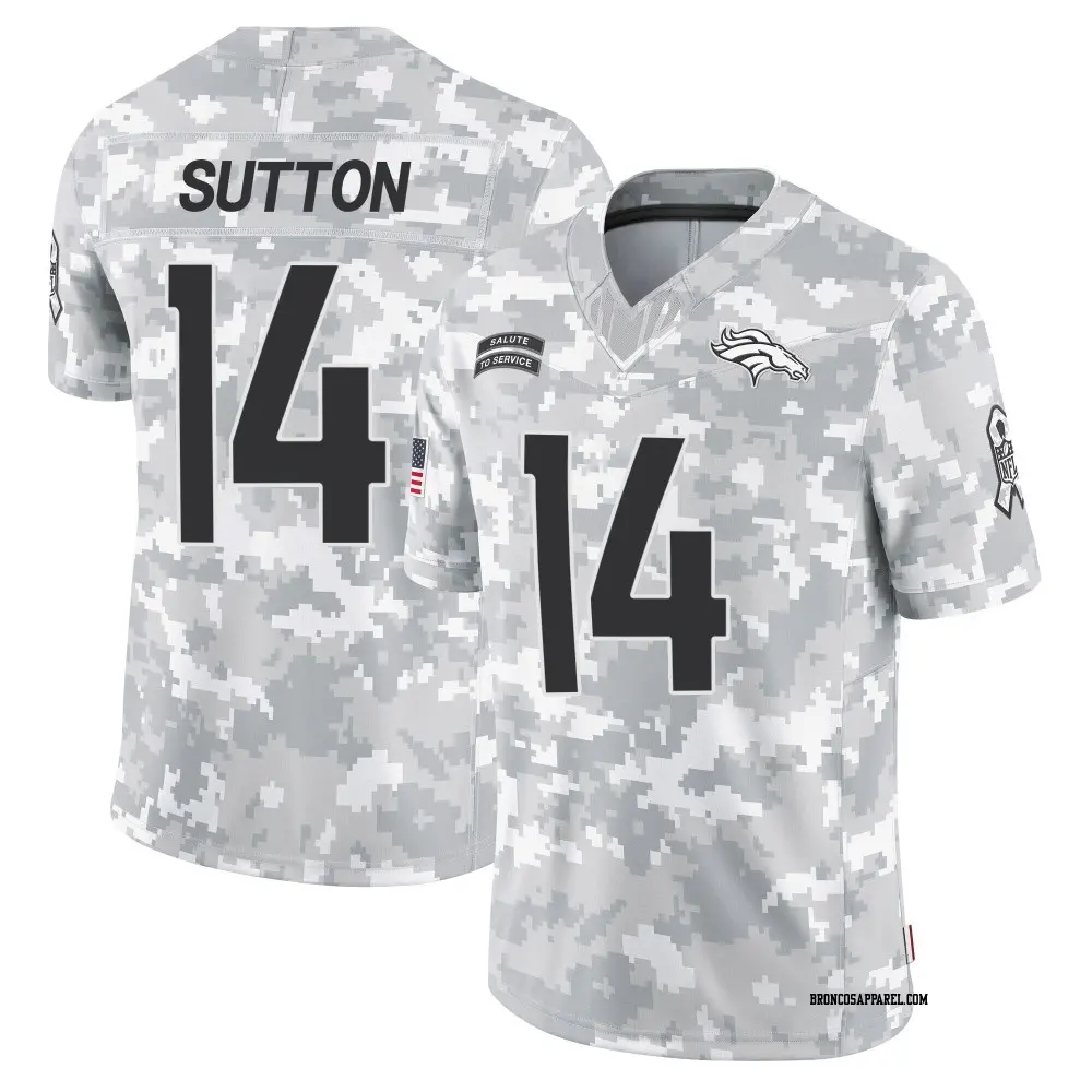 Limited Arctic Camo Men's Courtland Sutton Denver Broncos 2024 Salute to Service Jersey