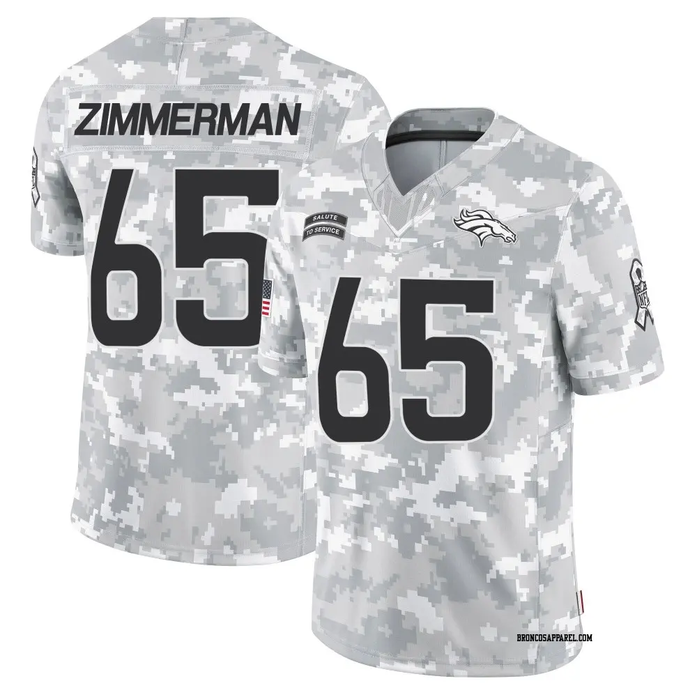 Limited Arctic Camo Men's Gary Zimmerman Denver Broncos 2024 Salute to Service Jersey