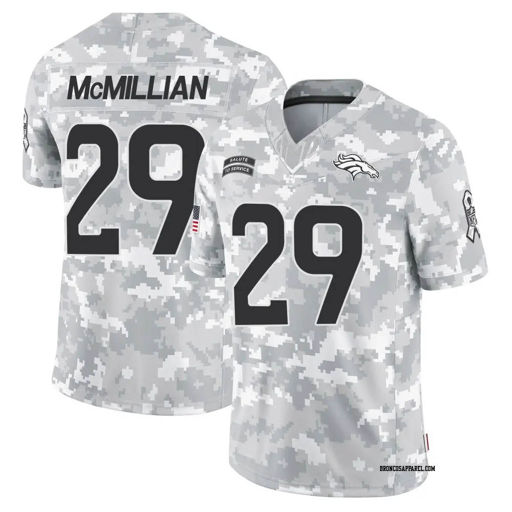 Limited Arctic Camo Men's Ja'Quan McMillian Denver Broncos 2024 Salute to Service Jersey