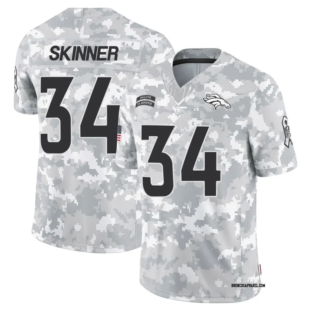 Limited Arctic Camo Men's JL Skinner Denver Broncos 2024 Salute to Service Jersey