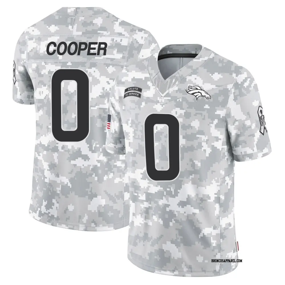 Limited Arctic Camo Men's Jonathon Cooper Denver Broncos 2024 Salute to Service Jersey