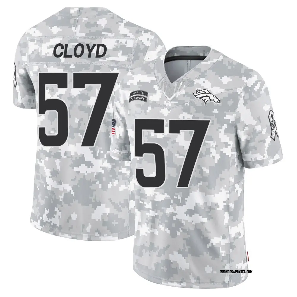 Limited Arctic Camo Men's K.J. Cloyd Denver Broncos 2024 Salute to Service Jersey