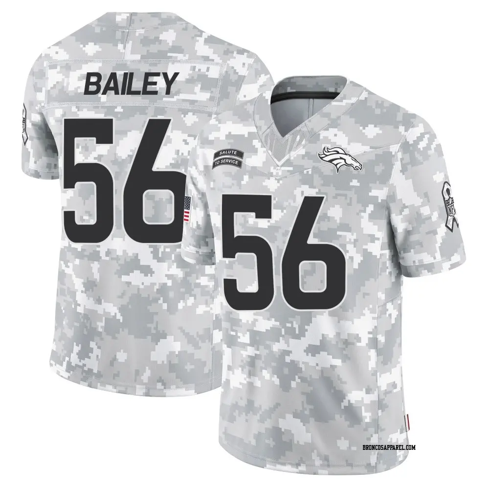 Limited Arctic Camo Men's Levelle Bailey Denver Broncos 2024 Salute to Service Jersey