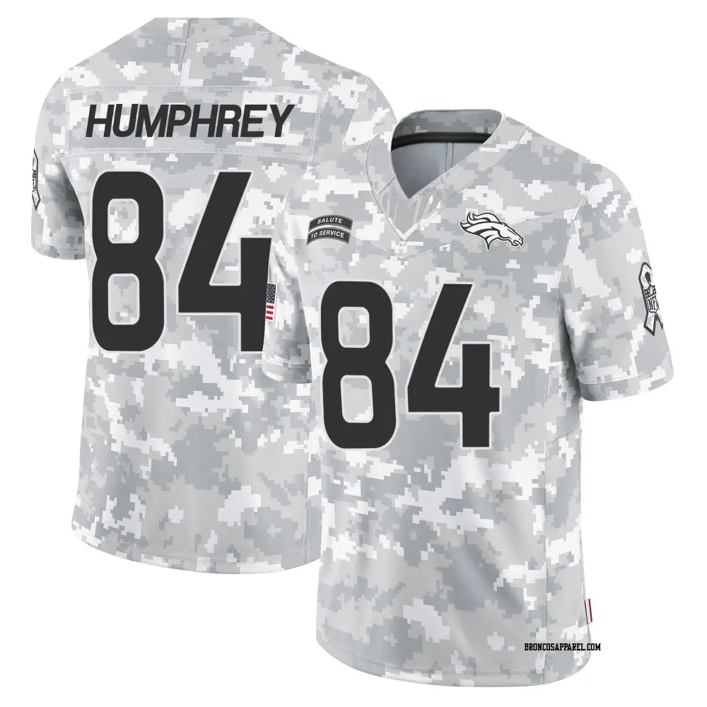 Limited Arctic Camo Men's Lil'Jordan Humphrey Denver Broncos 2024 Salute to Service Jersey