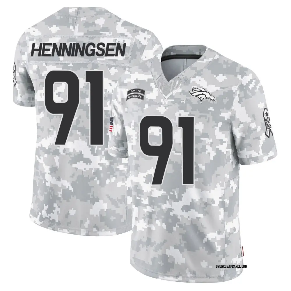 Limited Arctic Camo Men's Matt Henningsen Denver Broncos 2024 Salute to Service Jersey