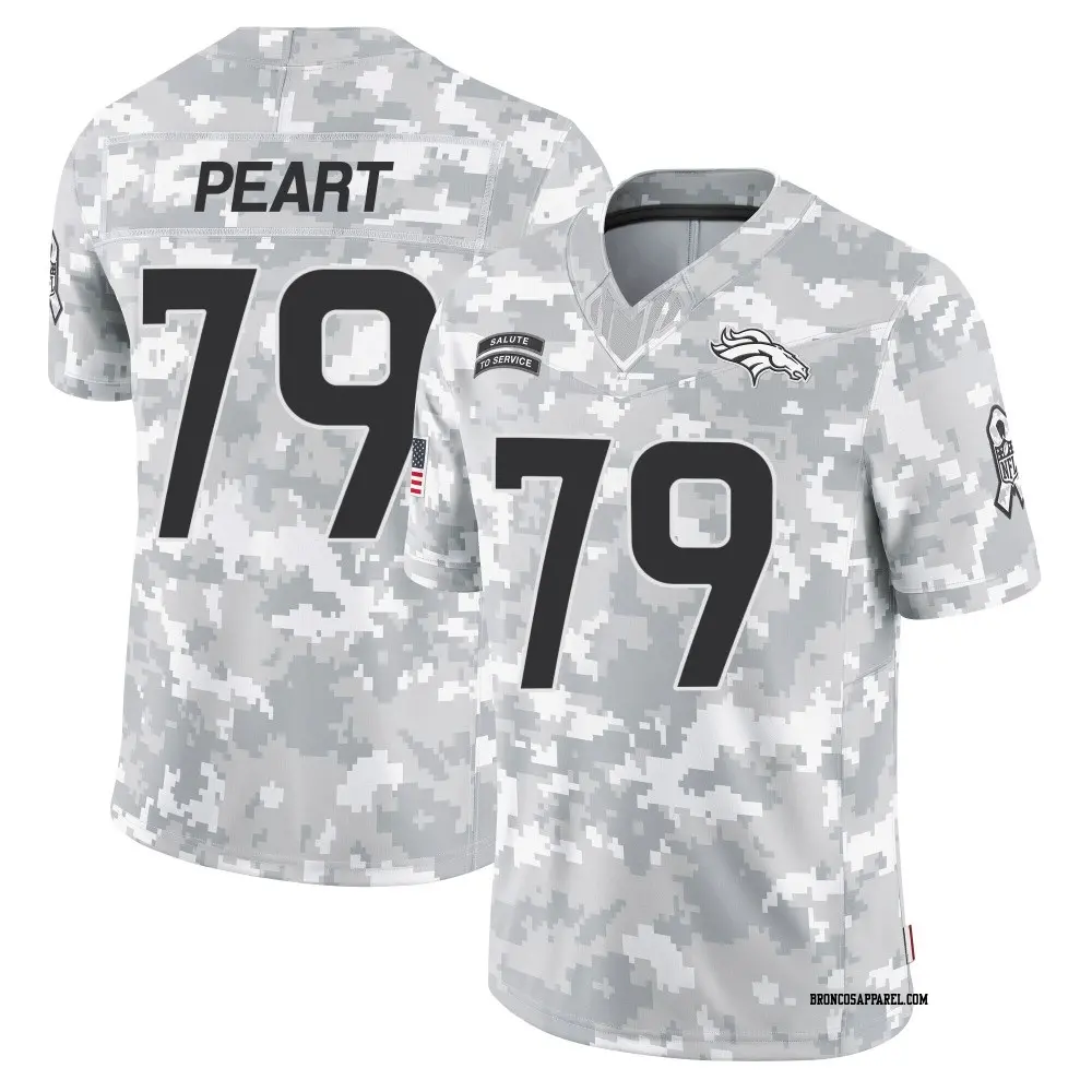 Limited Arctic Camo Men's Matt Peart Denver Broncos 2024 Salute to Service Jersey