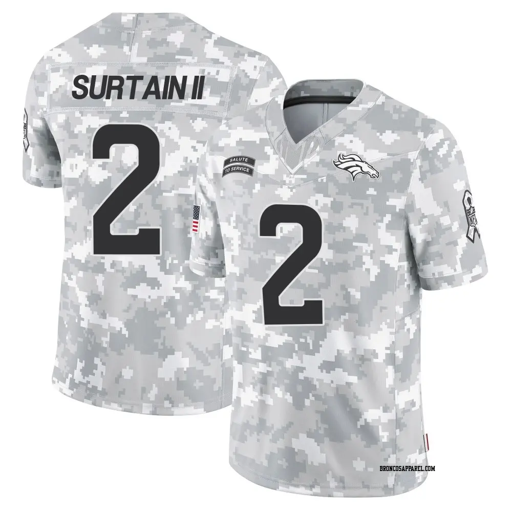 Limited Arctic Camo Men's Pat Surtain II Denver Broncos 2024 Salute to Service Jersey