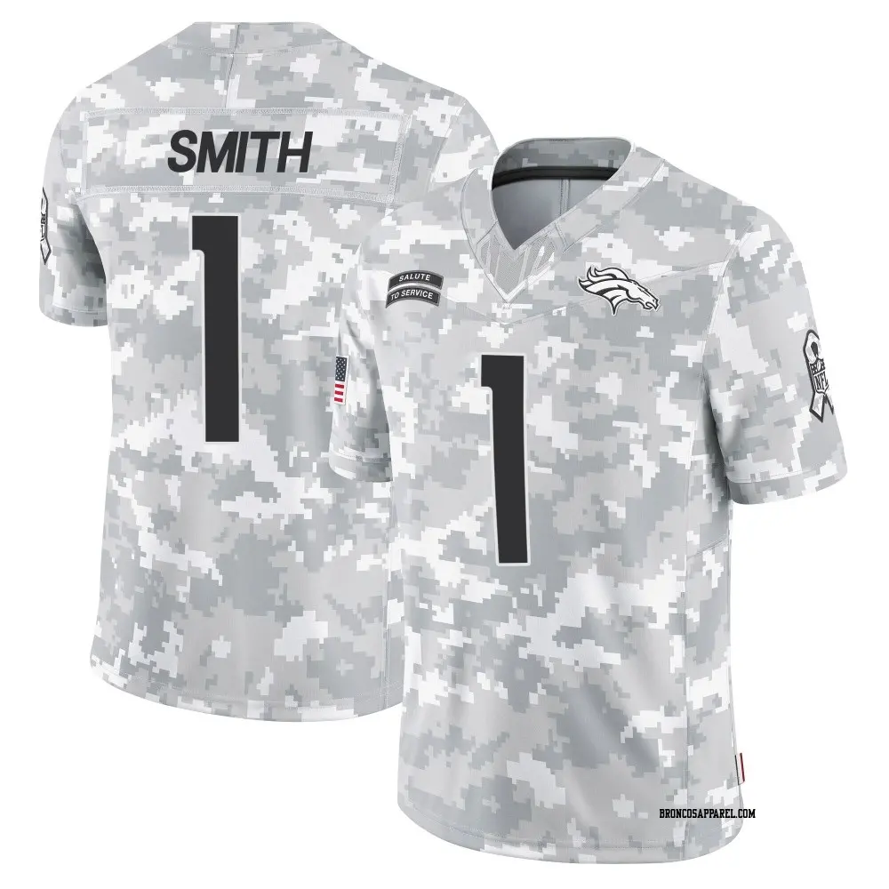 Limited Arctic Camo Men's Tremon Smith Denver Broncos 2024 Salute to Service Jersey