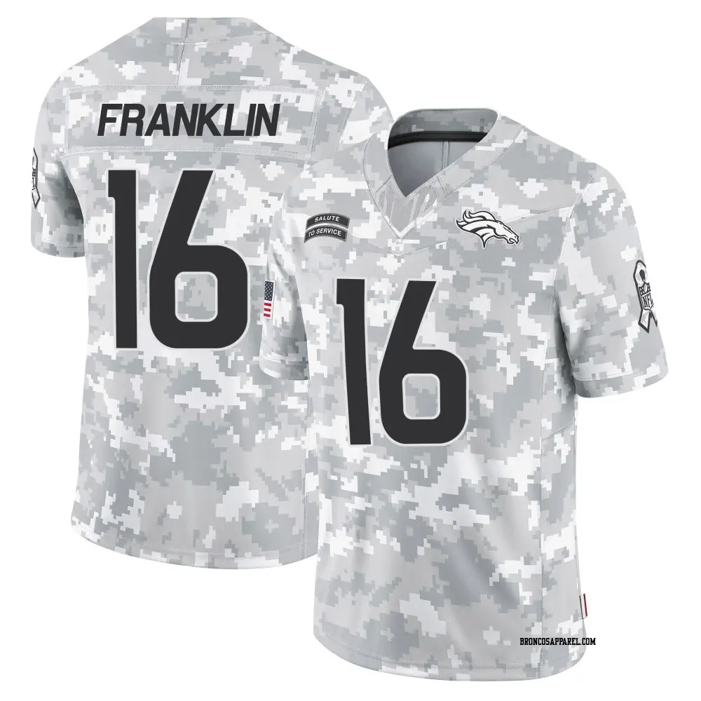 Limited Arctic Camo Men's Troy Franklin Denver Broncos 2024 Salute to Service Jersey