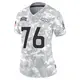 Limited Arctic Camo Women's Calvin Throckmorton Denver Broncos 2024 Salute to Service Jersey