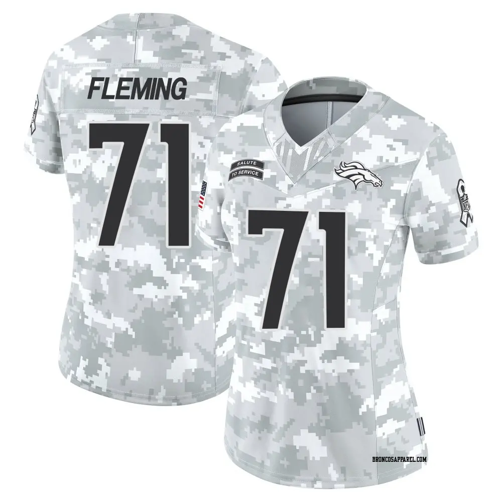 Limited Arctic Camo Women's Cam Fleming Denver Broncos 2024 Salute to Service Jersey