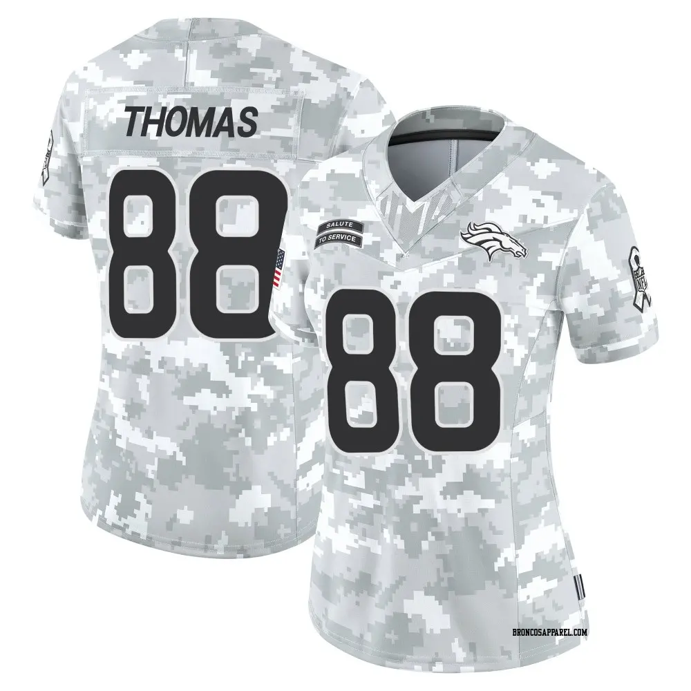 Limited Arctic Camo Women's Demaryius Thomas Denver Broncos 2024 Salute to Service Jersey