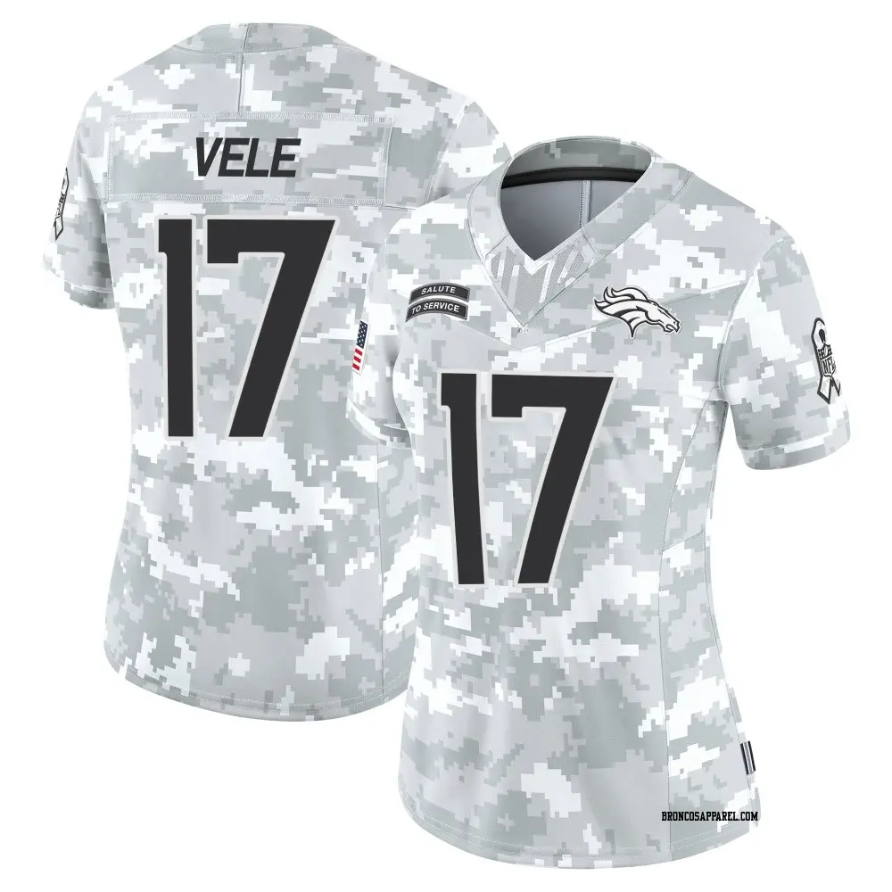 Limited Arctic Camo Women's Devaughn Vele Denver Broncos 2024 Salute to Service Jersey