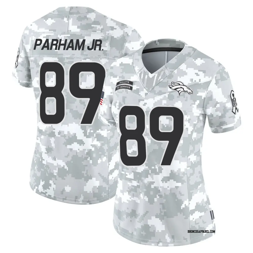 Limited Arctic Camo Women's Donald Parham Jr. Denver Broncos 2024 Salute to Service Jersey