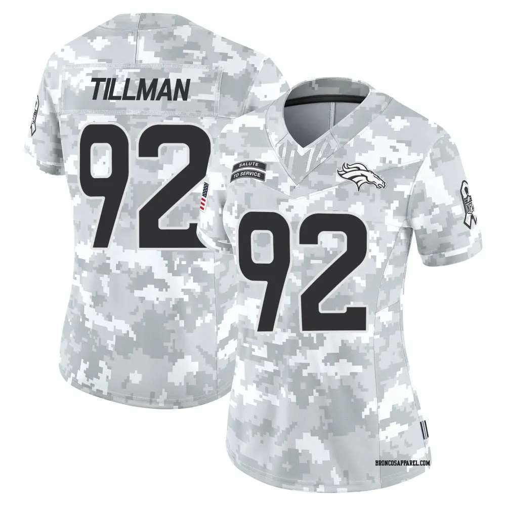 Limited Arctic Camo Women's Dondrea Tillman Denver Broncos 2024 Salute to Service Jersey