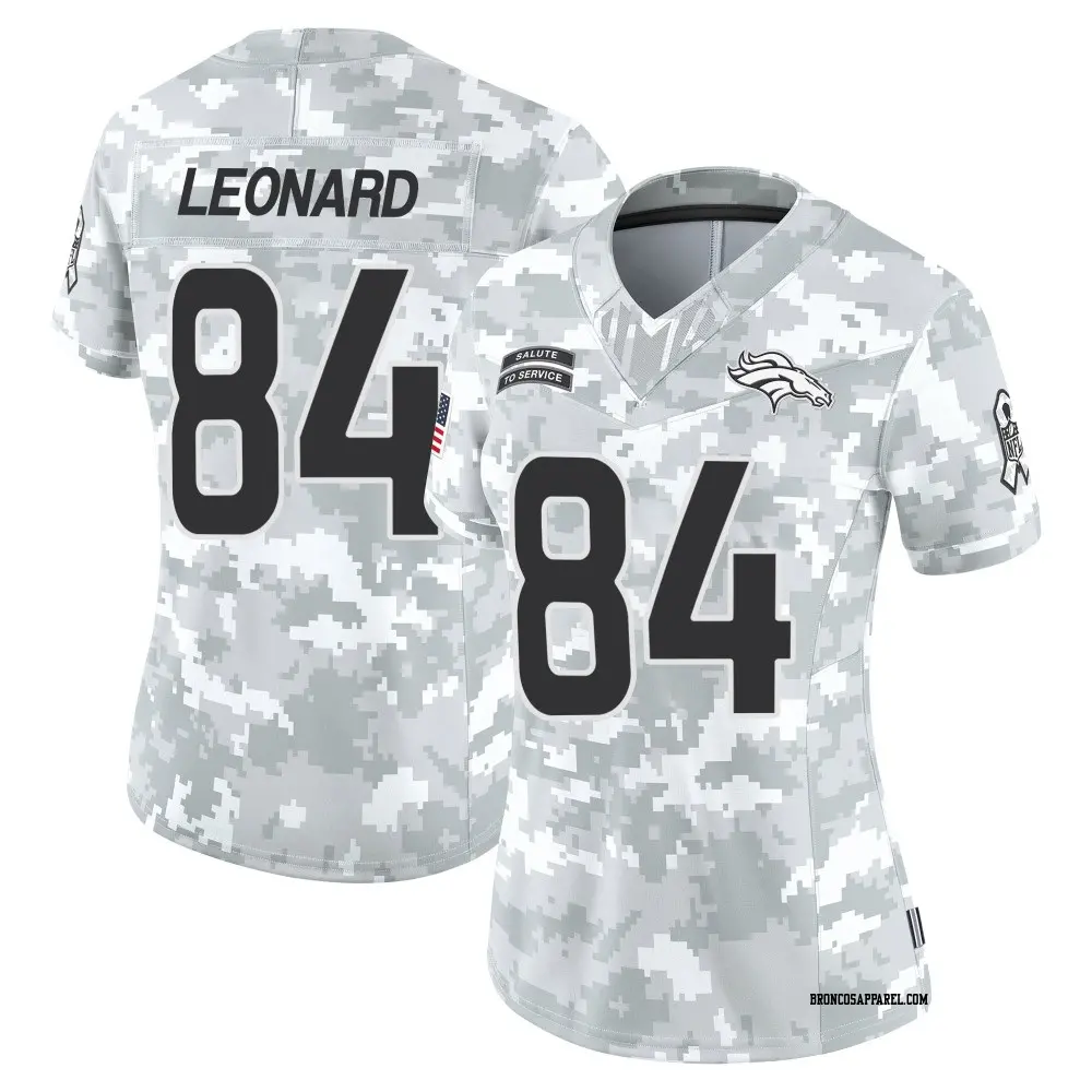 Limited Arctic Camo Women's Dylan Leonard Denver Broncos 2024 Salute to Service Jersey