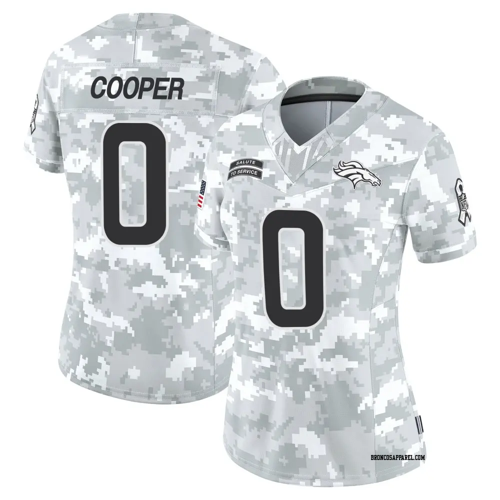 Limited Arctic Camo Women's Jonathon Cooper Denver Broncos 2024 Salute to Service Jersey