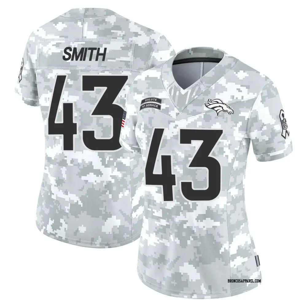 Limited Arctic Camo Women's Keidron Smith Denver Broncos 2024 Salute to Service Jersey