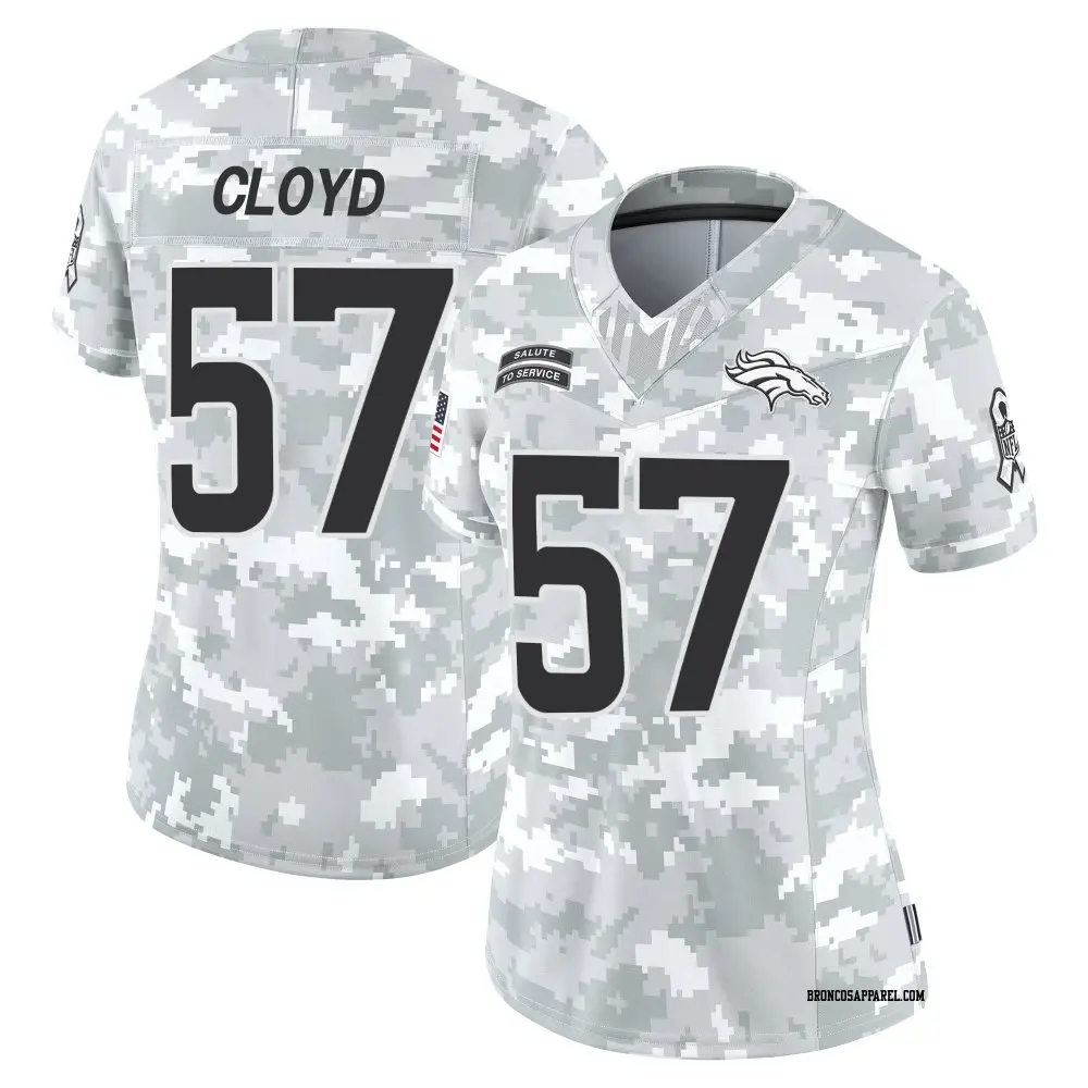 Limited Arctic Camo Women's K.J. Cloyd Denver Broncos 2024 Salute to Service Jersey