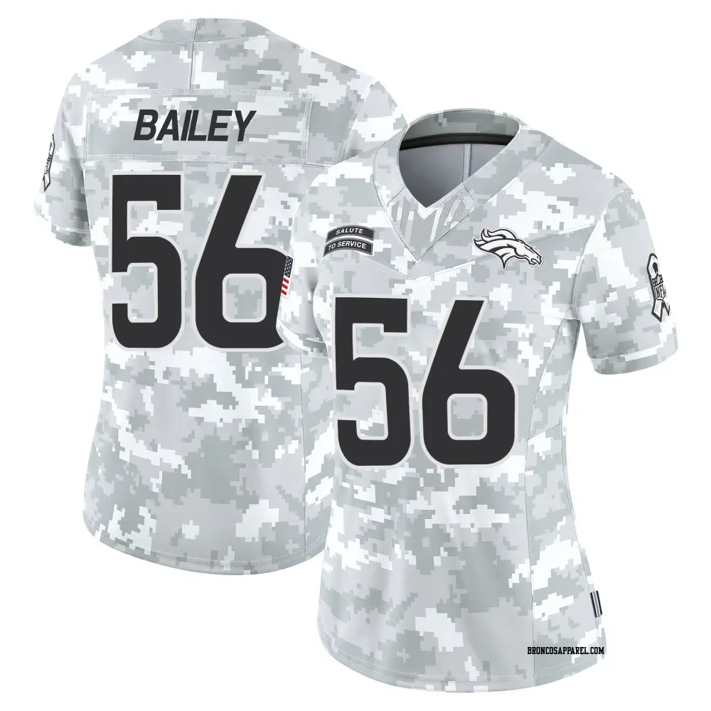 Limited Arctic Camo Women's Levelle Bailey Denver Broncos 2024 Salute to Service Jersey