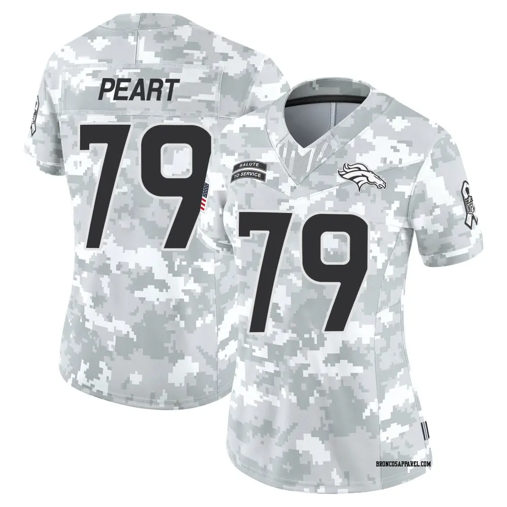 Limited Arctic Camo Women's Matt Peart Denver Broncos 2024 Salute to Service Jersey