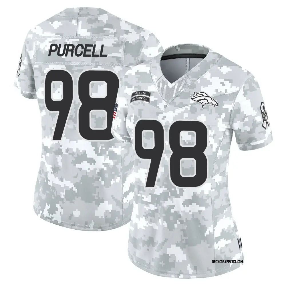 Limited Arctic Camo Women's Mike Purcell Denver Broncos 2024 Salute to Service Jersey