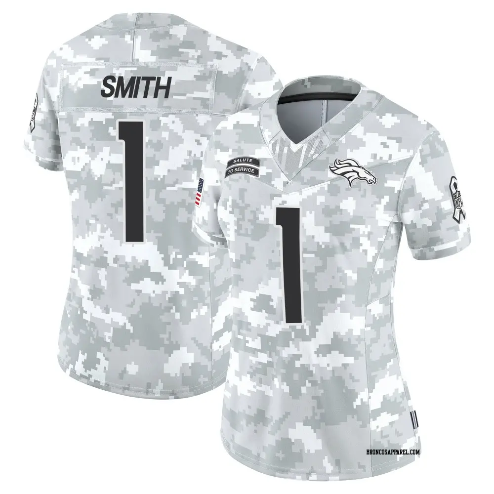 Limited Arctic Camo Women's Tremon Smith Denver Broncos 2024 Salute to Service Jersey